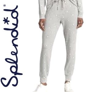 NWT SPLENDID Embroidered Star Jogger pants grey S!